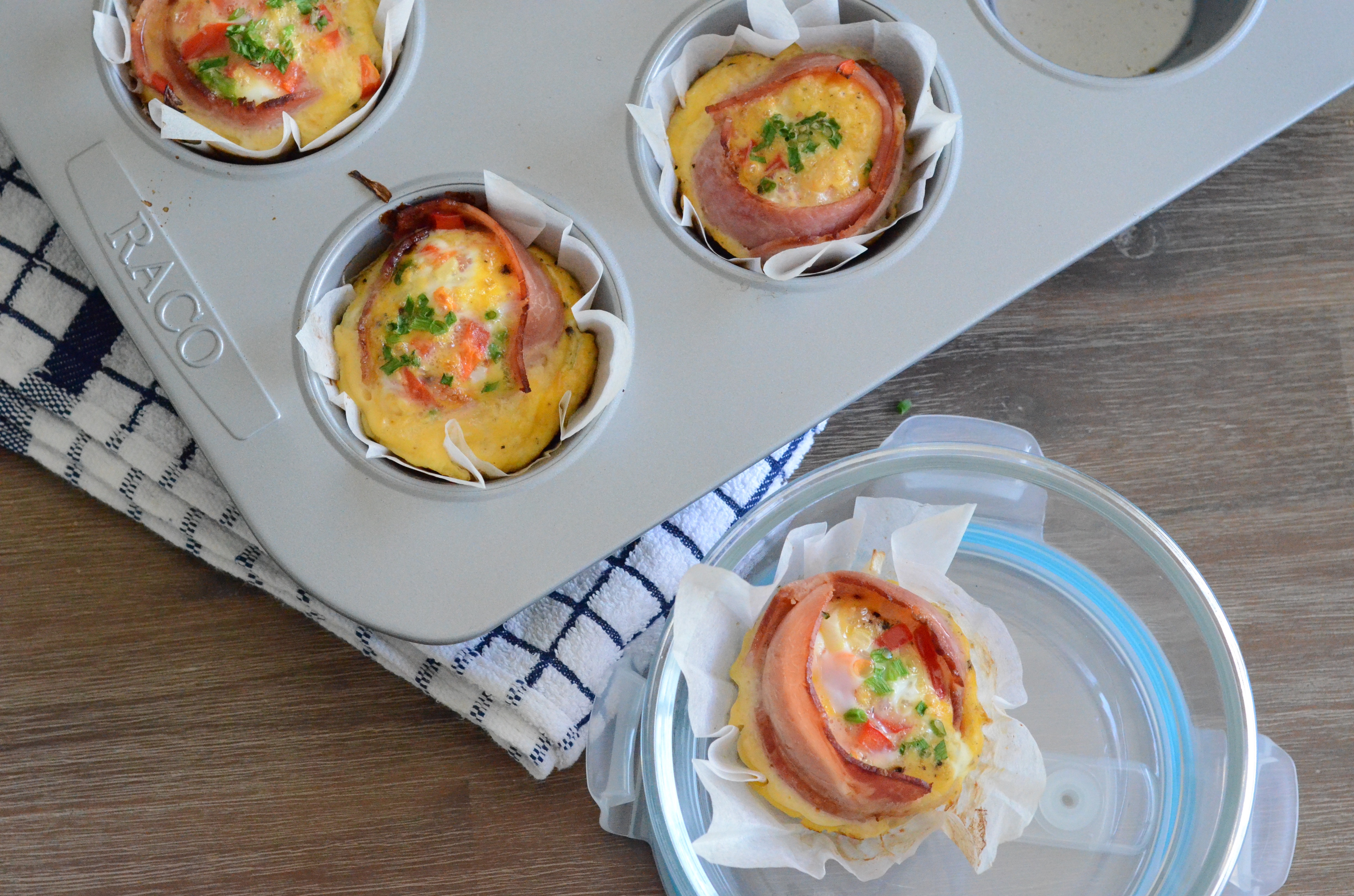 Lunch Box Bacon and Egg Muffins